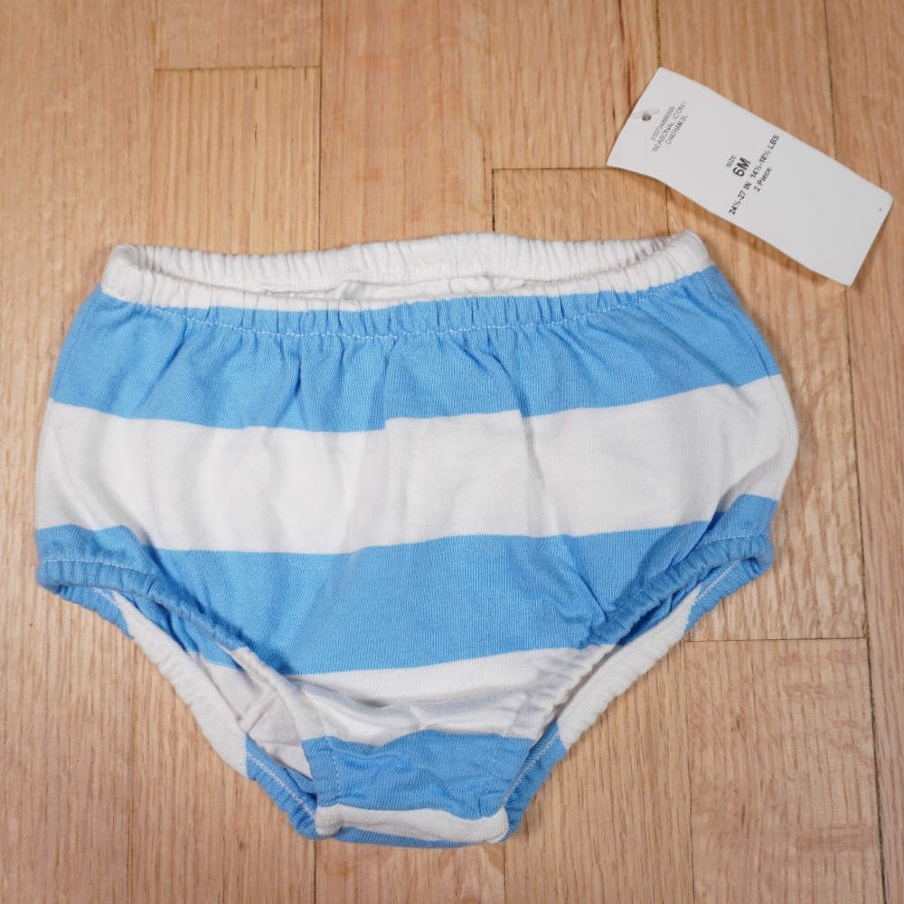 Polo Ralph Lauren Toddler Training Diaper Striped Blue White Size 6M Brand New